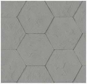 Tapeta winylowa na ścianę szary beton hexagon loft