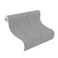 Tapeta winylowa na ścianę szary beton hexagon loft
