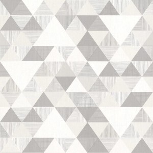 Tapeta winylowa na ścianę trójkąty geometria szara