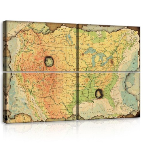 Obraz na ścianę obrazy obrazki mapa świata 120x80