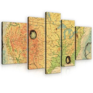 Obraz na ścianę obrazy obrazki mapa świata 170x100