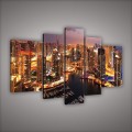 Obraz obrazy na ścianę miasto nocą budynki 170x100