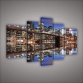 Obraz obrazy na ścianę miasto nocą most 170x100