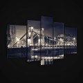 Obraz obrazy na ścianę miasto nocą most 170x100