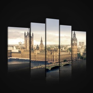 Obraz obrazy na ścianę miasto most rzeka 170x100