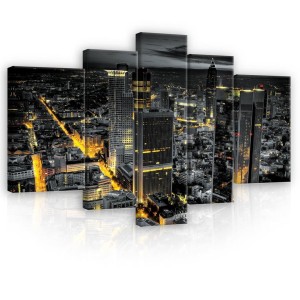 Obraz obrazy na ścianę miasto nocą budynki 170x100