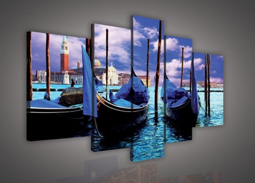 Obraz obrazy na ścianę miasto łodzie 170x100