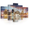 Obraz obrazy na ścianę miasto nocą rzeka 170x100