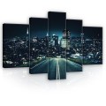 Obraz obrazy na ścianę miasto nocą budynki 170x100