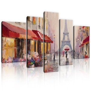 Obraz jak malowany miasto obrazy na ścianę 170x100