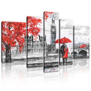Obraz jak malowany miasto obrazy na ścianę 170x100