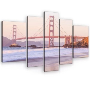 Obraz obrazy na ścianę miasto most rzeka 170x100