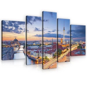 Obraz obrazy na ścianę miasto most rzeka 170x100