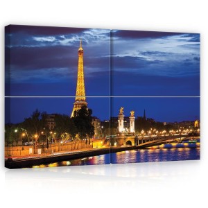 Obraz obrazy na ścianę miasto Paryż wieża 120x80