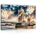 Obraz obrazy na ścianę miasto most rzeka 120x80