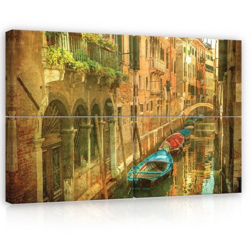 Obraz obrazy na ścianę miasto Wenecja łódki 120x80
