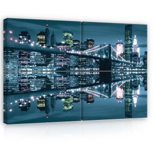 Obraz obrazy na ścianę miasto most rzeka 120x80