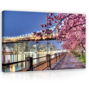 Obraz obrazy na ścianę miasto most rzeka 120x80