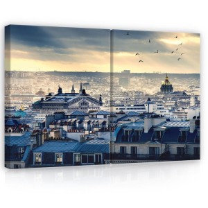 Obraz obrazy na ścianę miasto budynki niebo 120x80