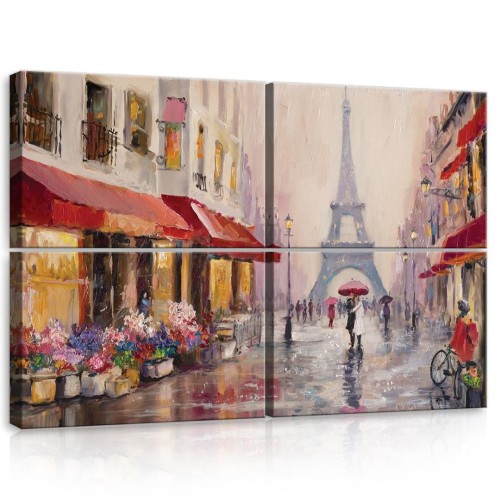 Obraz jak malowany miasto obrazy na ścianę 120x80