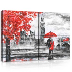 Obraz jak malowany miasto obrazy na ścianę 120x80