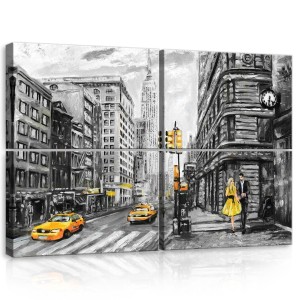 Obraz jak malowany miasto obrazy na ścianę 120x80