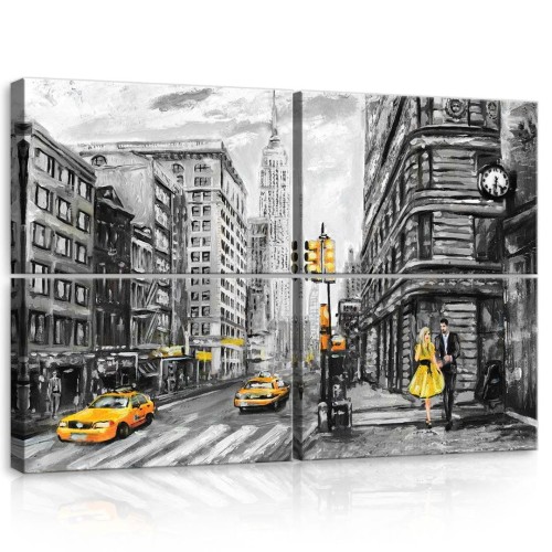 Obraz jak malowany miasto obrazy na ścianę 120x80