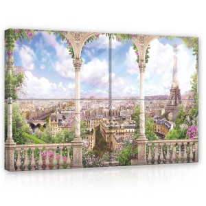 Obraz obrazy na ścianę miasto Paryż wieża 120x80