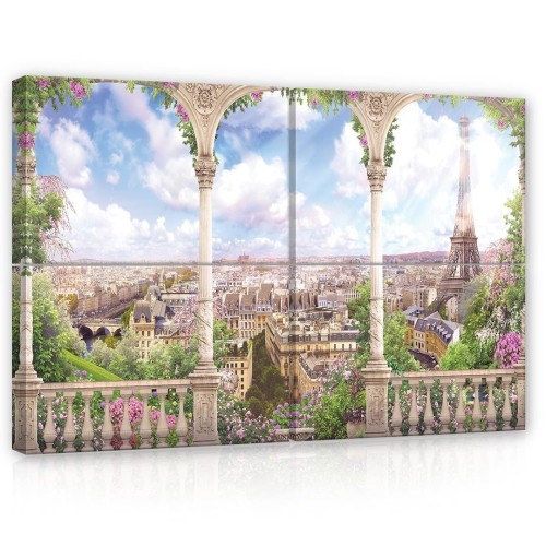 Obraz obrazy na ścianę miasto Paryż wieża 120x80