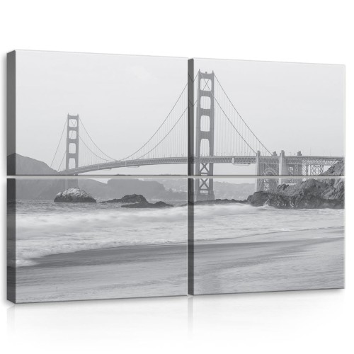 Obraz obrazy na ścianę miasto most rzeka 120x80