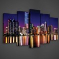 Obraz obrazy na ścianę miasto nocą rzeka 100x60