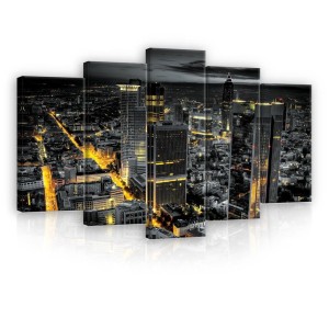 Obraz obrazy na ścianę miasto nocą most 100x60