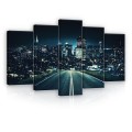 Obraz obrazy na ścianę miasto nocą droga 100x60