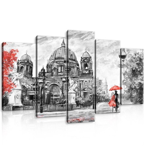 Obraz jak malowany miasto obrazy na ścianę 100x60
