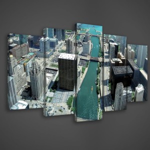 Obraz obrazy na ścianę miasto budynki niebo 100x60