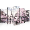 Obraz jak malowany miasto obrazy na ścianę 100x60