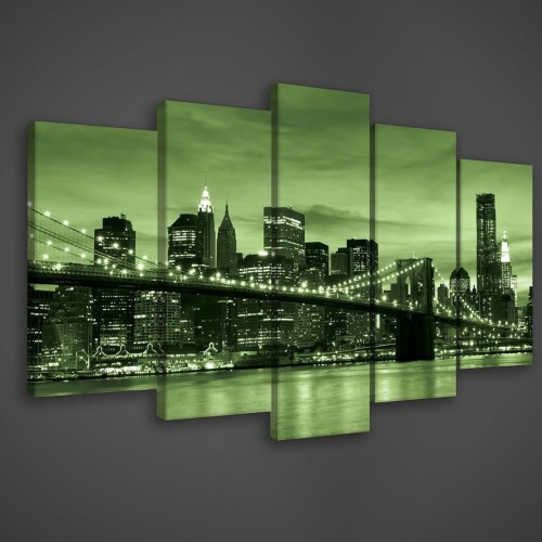 Obraz obrazy na ścianę miasto nocą most 100x60