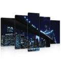 Obraz obrazy na ścianę miasto nocą most 100x60