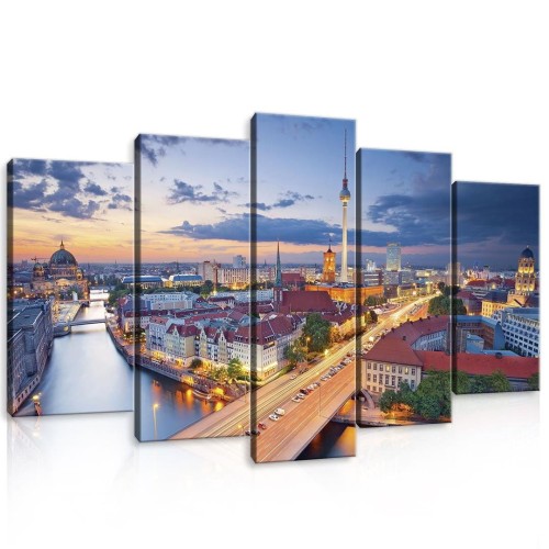 Obraz obrazy na ścianę miasto most rzeka 100x60