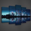 Obraz obrazy na ścianę miasto nocą rzeka 100x60