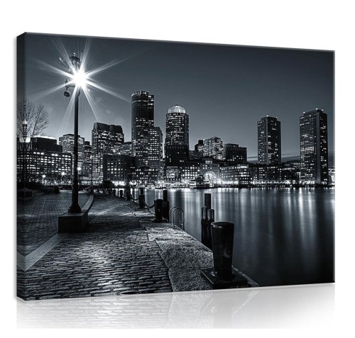 Obraz obrazy na ścianę miasto nocą most 100x75