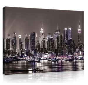 Obraz obrazy na ścianę miasto nocą most 100x75