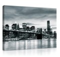 Obraz obrazy na ścianę miasto nocą most 100x75