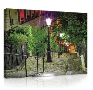 Obraz obrazy na ścianę miasto nocą schody 100x75