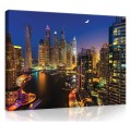 Obraz obrazy na ścianę miasto nocą most 100x75