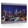 Obraz obrazy na ścianę miasto nocą most 100x75