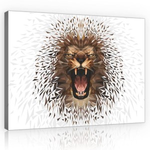 Obraz na ścianę obrazy na płótnie lew kot 100x75
