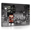 Obraz miasto nocą obrazy na ścianę budynki 100x75
