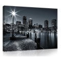 Obraz miasto nocą obrazy na ścianę budynki 100x75