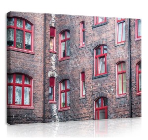 Obraz obrazy na ścianę miasto budynek okna 100x75